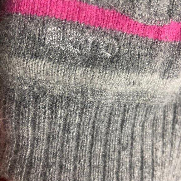 Aeropostale Y2K Size M Rabbit Hair Colorful Striped Sweater Preppy Knit Vintage - Picture 6 of 6